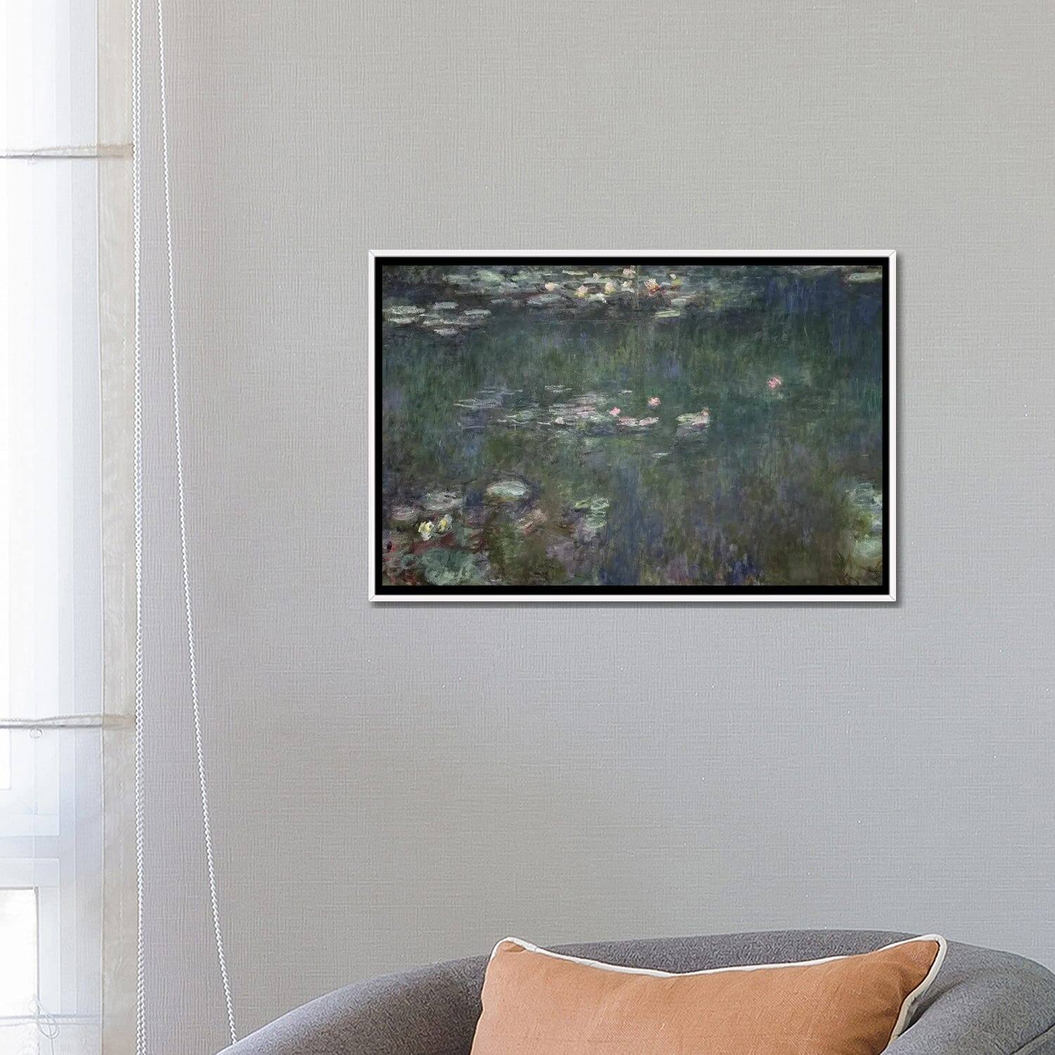 iCanvas "Waterlilies Green Reflections, 191418 " by Claude